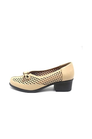 Castle Black 24556 Kadn Deri Comfort Ayakkabı Bej