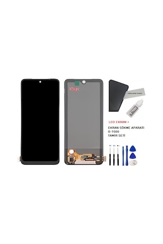 Tkgz - Xiaomi Redmi Note 10s Uyumlu Lcd Ekran Dokunmatik Service - Pack + B-7000 + Montaj Seti