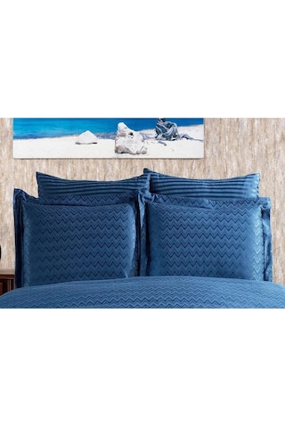 Odesa Bambu Jakar Kumaş Indigo Ikili Oksford 60x80cm Yastık Kılıfı -1329 Çok Renkli
