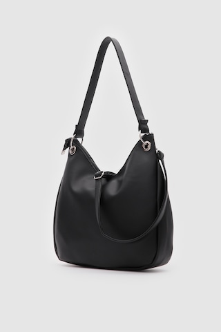Shule Bags Valerie Oval Omuz Çantası Siyah Siyah