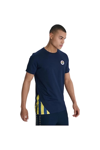Fenerium Erkek Trıbun Çubuklu Detaylı Tshırt Lacivert
