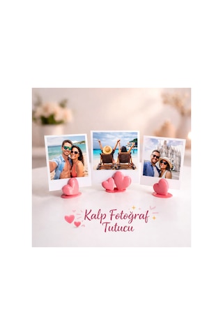 Kalp Fotoğraf Tutucu Romantik Masaüstü Dekor, Sevgiliye Özel Hediye