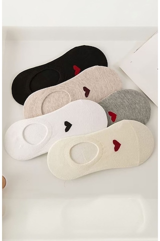 Hitit Socks Kadın 5 Çift Boğazı Olmayan Ayakkabıdan Görünmeye... Çok Renkli
