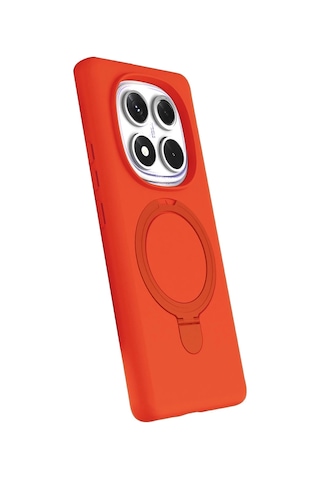 Özel Xiaomi Redmi Note 14 Pro 4g Regal Magsafe Standlı Kapak - Turuncu Fırsat