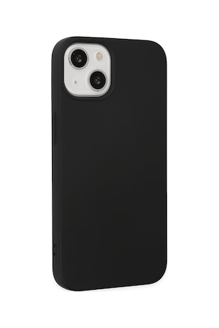 Apple iPhone Uyumlu 13 / 14 Içi Kadife Yumuşak Soft Renkli Silikon Lansman Telefon Kılıfı iPhone Uyumlu 14 Siyah