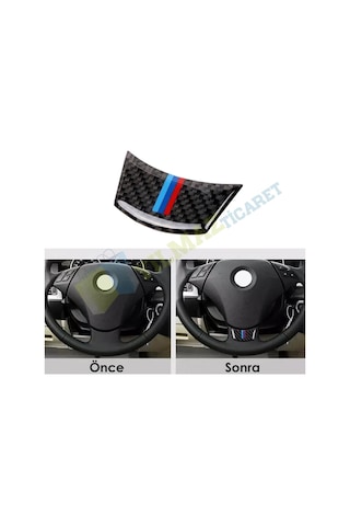 Bmw M Direksiyon Carbon Arma Damla Etiket Sticker Yapıştırma