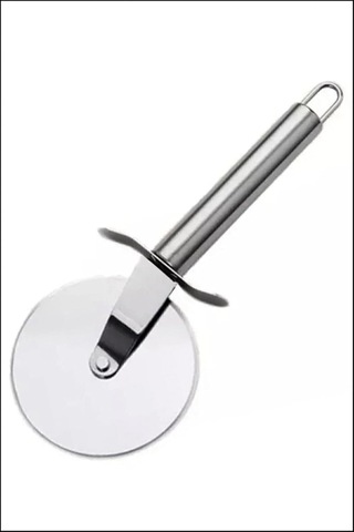 Ayrex Paslanmaz Çelik Hamur Kesme Ruleti, Pizza Kesici Rulet, 20 Cm, 9 Cm Çap Diğer