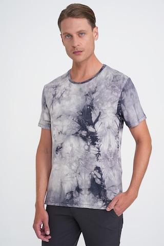Efor Comfort Fit Bisiklet Yaka Batik Desen Kısa Kol Lacivert Tişört Ts 914 Lacivert