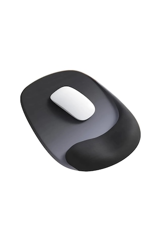 Elmpaly Siyah Ergonomik Mouse Pad Jel Bilek Destekli - Kaymaz Taban, Ofis Ve Oyun İçin, Laptop Ve Masaüstü Uyumlu