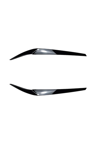 Araba Karbon Fiber Görünüm Far Kaş Göz Kirpikleri Bmw 5 Serisi G30 G31 G38 F90 M5 540ı 525i 530i 1721 Parlak Siyah