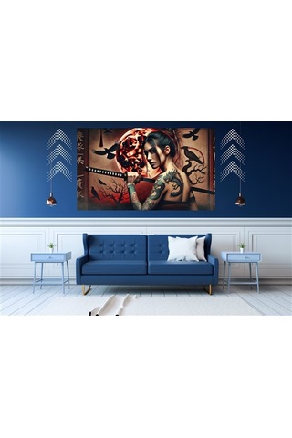 Ti-play Geri Döndü 60x90cm Modern Samuray Pvc Çerçevesiz Tablo