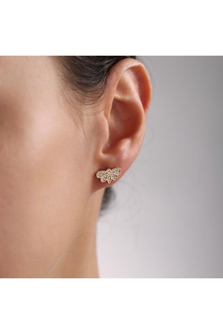 Sembol Gold Altın Kelebek Küpe 1.0 Cm