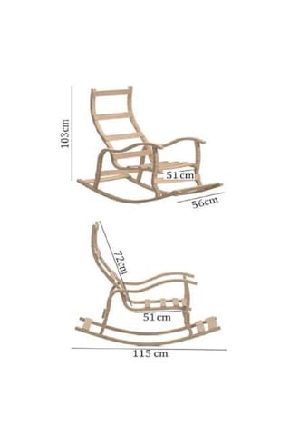 Reyo Santorini Ahşap Ceviz Sallanan Emzirme Koltuğu, Dinlenme & Tv Koltuğu Gri Gri