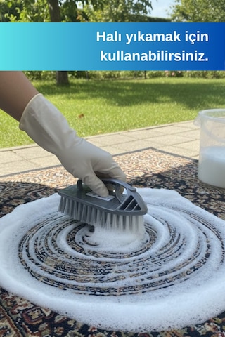 Grimorlife Ergonomik Ütü Halı Fırçası Kaymaz Saplı Plastik Temizlik Fırçası