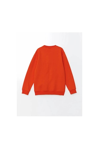 LC Waikiki Lcw Kids Turuncu Bisiklet Yaka Erkek Çocuk Sweatshirt