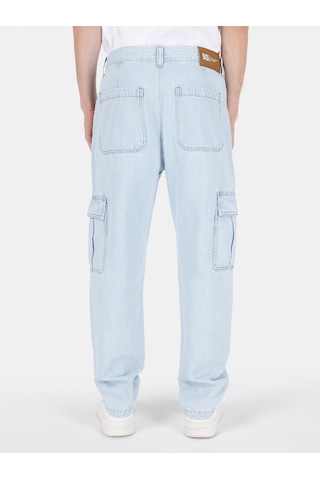 Colin's Colins 163 Dessi Kargo Kesim Orta Bel Düz Paça Mavi Erkek Pantolon Denim