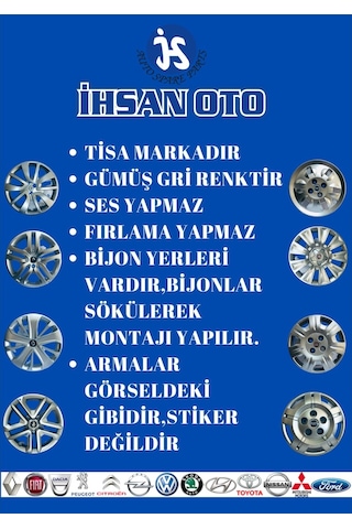 Fiat Linea 15" Jant Kapağı Takımı 4 Adet 51812811 f013
