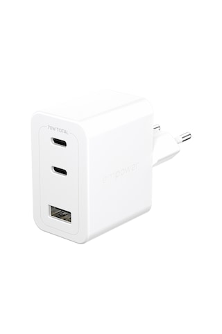 Empower By Panzerglass Grand Prix 2 X Usb-c + Usb-a 70w Ab Fiş Yüksek Hızlı Çoklu Şarj Cihazı