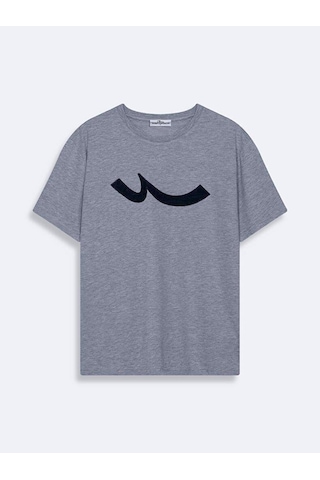 Ltb Jamabe Gri Erkek Sıfır Yaka Kısa Kol T-shirt 1225841866089203 Gri Açık