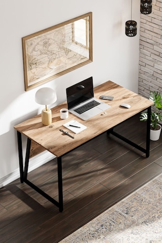 Ms2 Çalışma Masası,ofis Masası - 70x140 Cm - Çam Ms2 - 140 - Çam