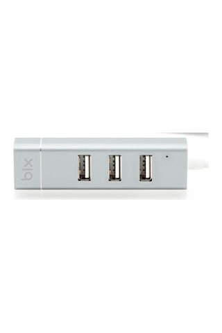 Bix BX03HB USB to Ethernet Dönüştürücü 3 Portlu USB 2.0 Çoklayıcı Adaptör