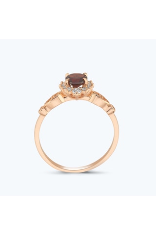 Altınbaş Pırlanta Garnet Taşlı Vintage Yüzük Pnf003pgrn-14k
