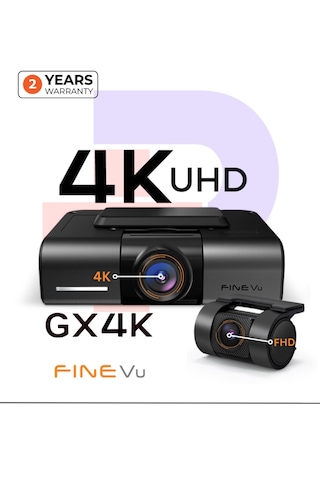 Finevu Gx4k Ultra Hd 4k 2ch Wi-fi Türkçe 2 Kameralı Araç Kamerası