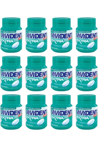 Vivident Xylıt Extra Nane Aromalı Şekersiz Tatlandırıcılı Draje Sakız 12 x 63 G Vivident Xylıt Extra Nane Aromalı Şekersiz Tatlandırıcılı Draje Sakız 12 x 63 G