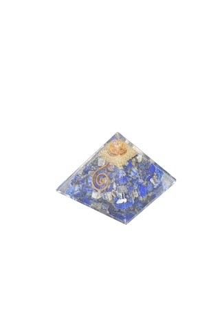 Hakiki Doğal Lapis Lazuli Taşlı Orgonit Piramit