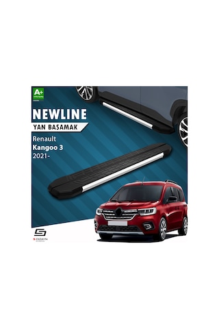 S-dizayn Renault Kangoo 3 Uzun Şase Newline Krom Yan Basamak 223 Cm 2021 Üzeri A+ Kalite