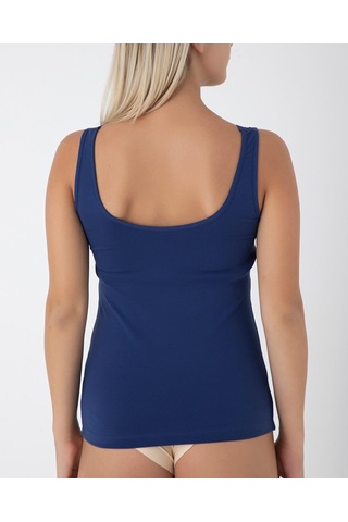 Kadın Likralı Dantel Askılı Lacivert Atlet C7t0n0o108 001