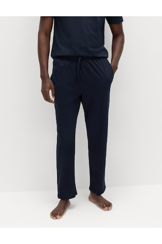 Marks & Spencer Saf Pamuklu 2'li Pijama Altı Seti Mavi Mix