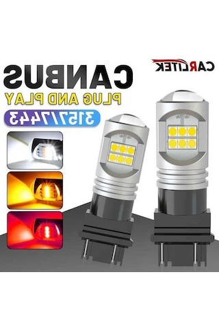 Flybuy T20 Led 7440 7443 W21w/5w 3156 3157 P27/7w T25 Led Lümen Işığı Red 7440 W21w Wy21w 12