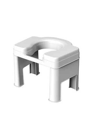 Flybuy Taşınabilir Tuvalet Taburesi Suntek No Kompakt Kaymaz Bosphorusboutique Beyaz 26,5cm Beyaz