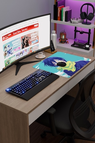 Noragami Kaymaz Dikişli Kauçuk Oyuncu Mousepad V4 - 48x40 Xl Gaming Mouse Pad Fare Altlığı