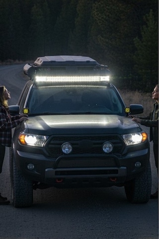 Offroad Oval Tepe Sis Lambası 110cm 180led Beyaz-amber Çakarlı 540w Yayıcı Delici Offroad Led Bar