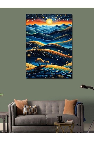 Kanvas Tablo Altın Yollar 70cmx100cm