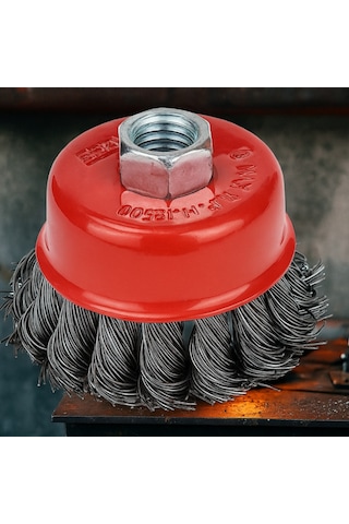 Fixonic Eratool Era10052 125mm Burmalı Çanak Fırça Gri Telli
