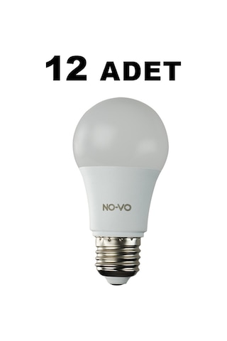 Novo 9 W Led Ampul Beyaz Işık 12 Adet