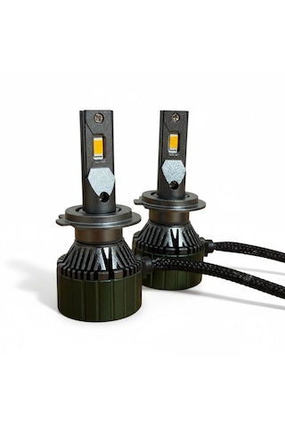 H7 Forge Yellow Xenon Günışığı Led Zenon 22.000lümen 65w Garantili Ürün 12-24v Ampül Rengi Işık  12v