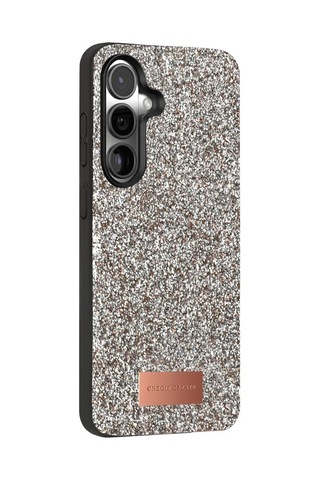 Onegif Samsung Galaxy Uyumlu S24 Plus Bright Simli Kapak - Gümüş Çok Renkli