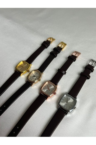 Aura Minimal Vintage Kol Saati Gümüş