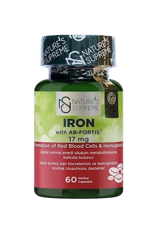 Natures Supreme Iron 17 Mg 60 Kapsül Aromasiz