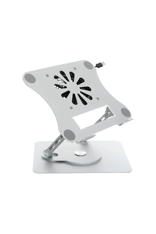 Daytona J41 360 Döner Metal Fanlı Notebook Stand, Açık Gri