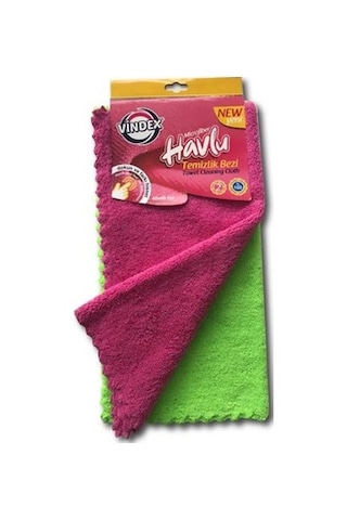 VİNDEX MİKROFİBER HAVLU TEMİZLİK BEZİ 40X40 2'Lİ