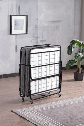 Aksviva Miranda Tek Kişilik Katlanır Somya Ek Yatak Siyah