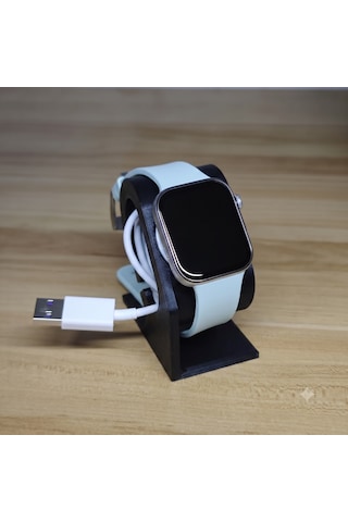 Hw Fit 4 / Fit 4 Pro / Watch 5 Uyumlu Akıllı Saat Masaüstü Şarj Standı & Kablo Tutucu - Siyah