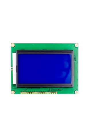 128x64 Lcd Grafik Ekran Modülü - Mavi Arka Plan Lcd12864