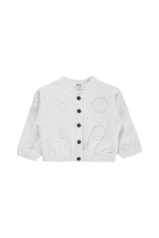 Civil Baby Fistolu Kanvas Oversize 6-18 Ay Ceket - Beyaz