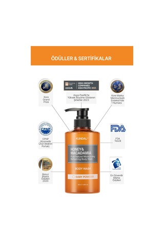 Kundal Honey & Macadamia Baby Powder Pure Body Wash 500 ML